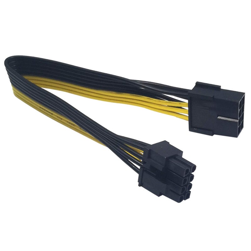 COMeap (2-Pack) 8 Pin PCIe Cable, PCIe 8 Pin Female to 8 Pin(6+2) Male Adapter Extension for PCI Express GPU VGA 9-inch (23cm) - Image 1
